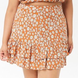Plus Sized Tiered Daisy Skirt